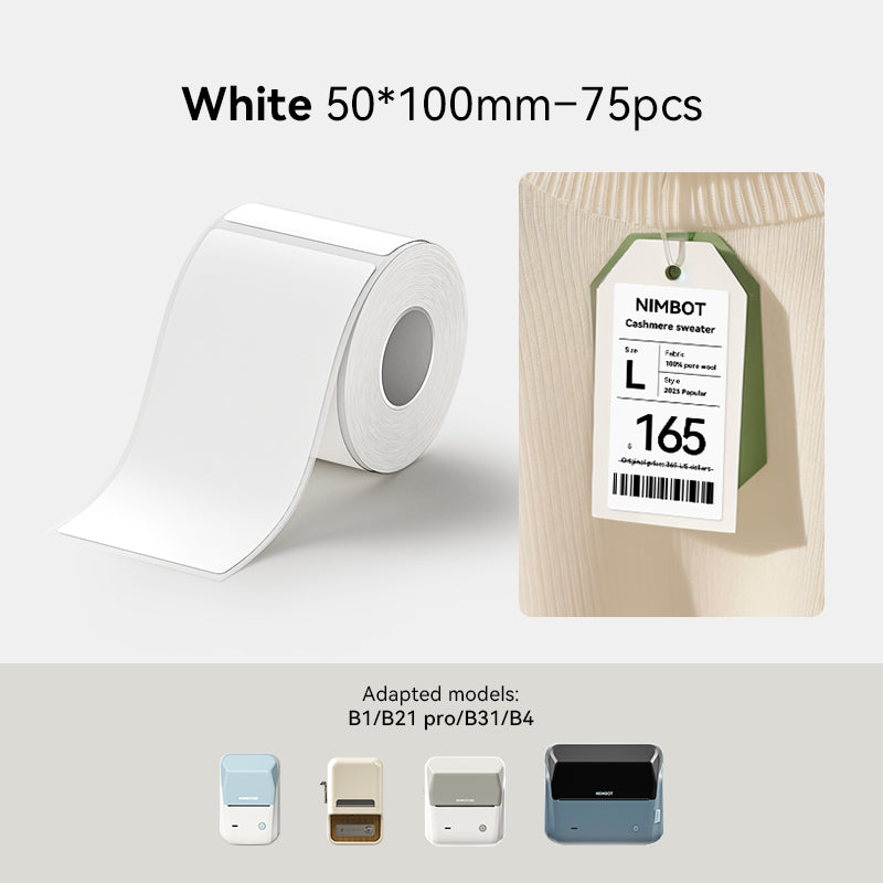 NIIMBOT White Label Sticker for B1 B2 B21 B1 Pro B2 Pro B21 Pro B31 B4 K3