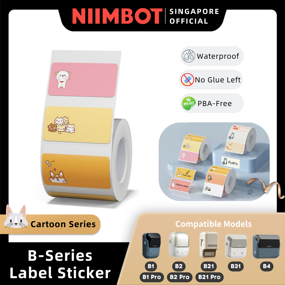 NIIMBOT Cartoon Label Sticker for B1 B2 B21 B1 Pro B2 Pro B21 Pro B31 B4 K3