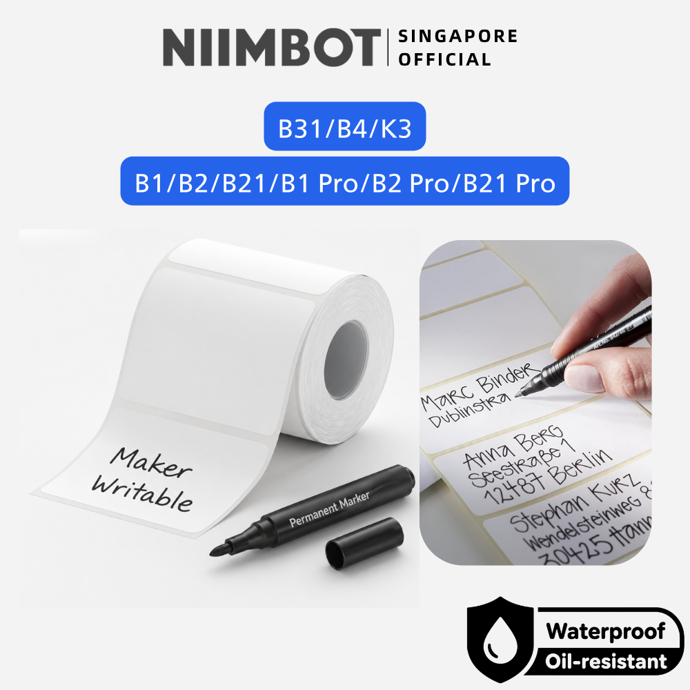 NIIMBOT Matte Label Writable Sticker for B1 B21 PRO B31 B4