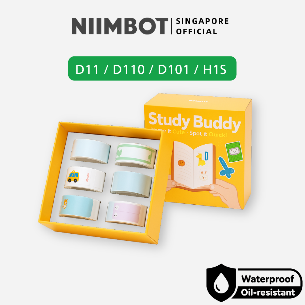 NIIMBOT Study Buddy Label Sticker 6-roll Pack For D110 D11 D101 H1S