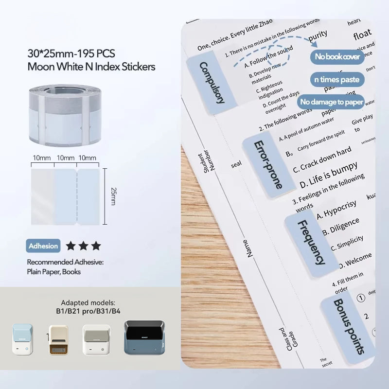 NIIMBOT Label Sticker for B1 B2 B21 B1 Pro B2 Pro B21 Pro B31 B4 K3