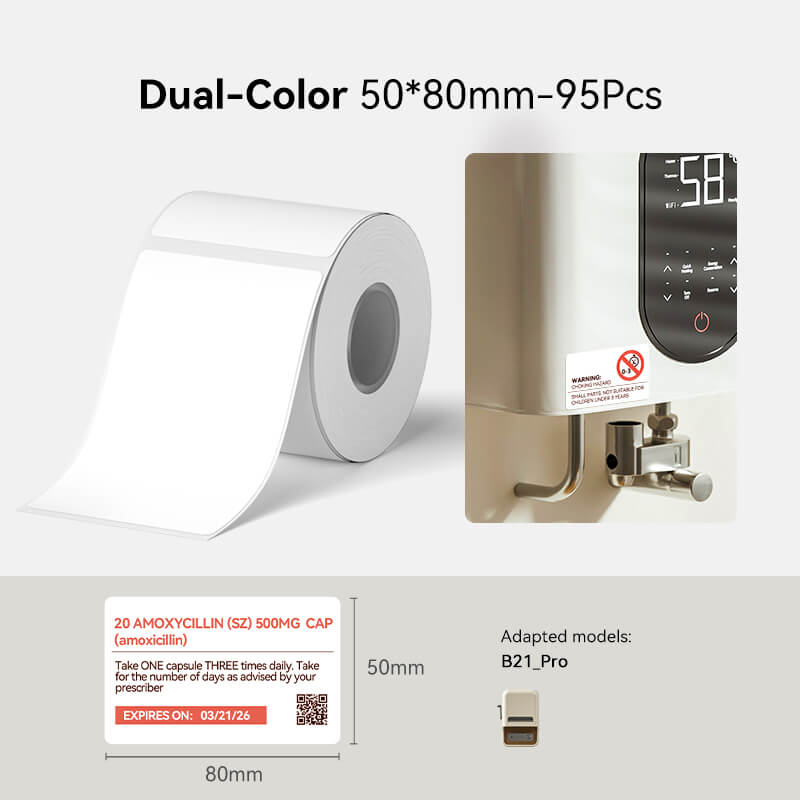 NIIMBOT Dual Colour Label Sticker for B1 Pro, B2 Pro, B21 Pro