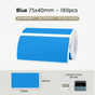 Blue 75x40mm