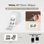 White 30x15mm