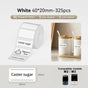 White 40x20mm