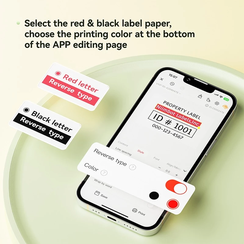 NIIMBOT Dual Colour Label Sticker for B1 Pro, B2 Pro, B21 Pro