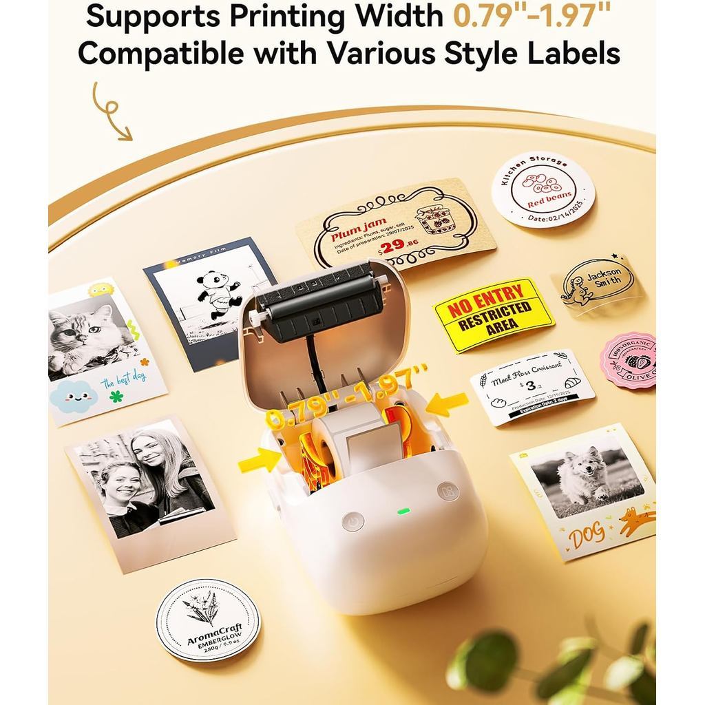 NIIMBOT B2 Pro Label Printer, 300dpi HD Sticker Maker Labelling Machine for Retail Store Office