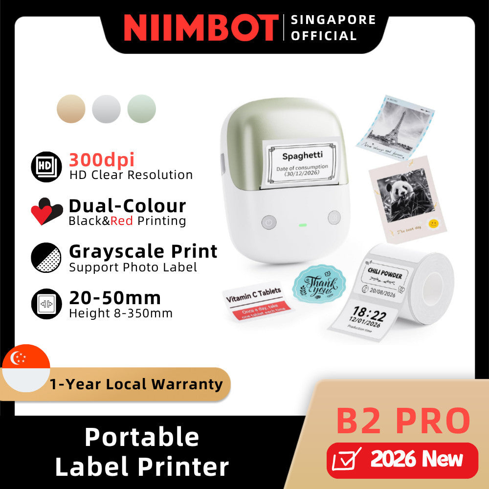 NIIMBOT B2 Pro Label Printer, 300dpi HD Sticker Maker Labelling Machine for Retail Store Office