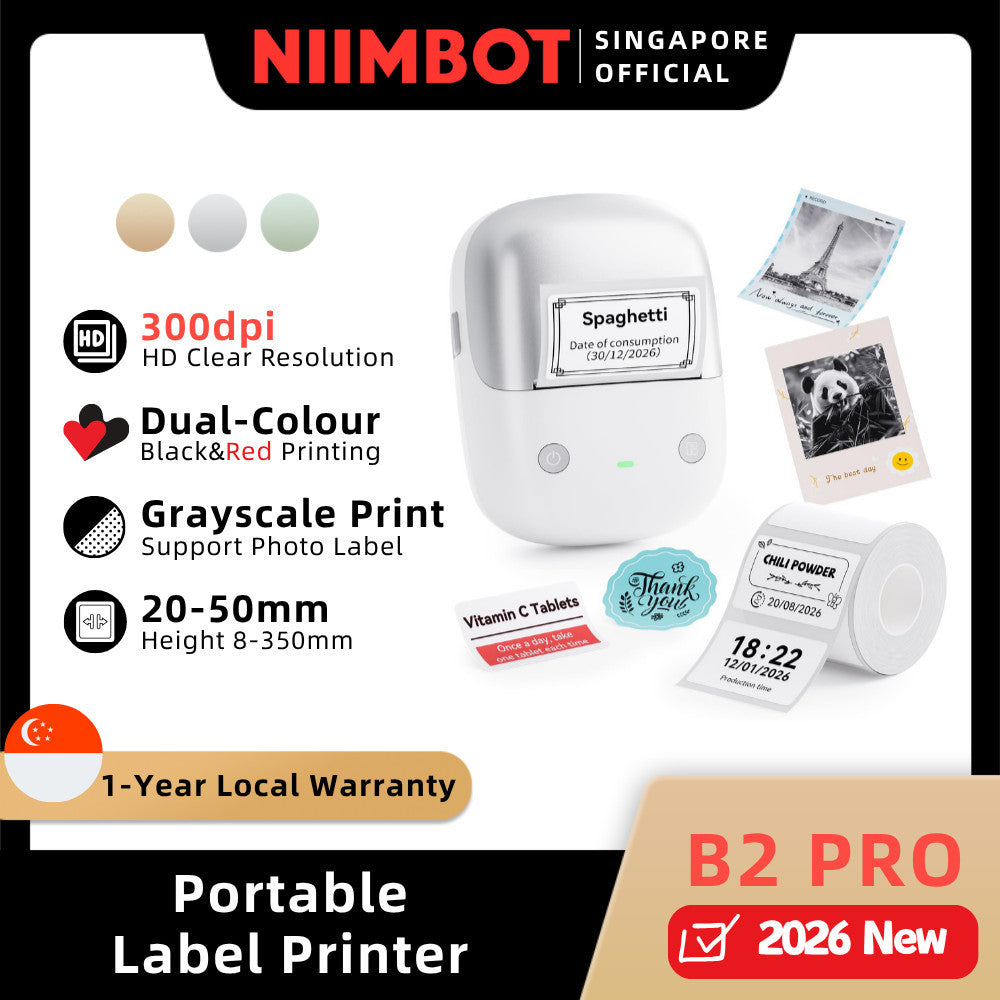 NIIMBOT B2 Pro Label Printer, 300dpi HD Sticker Maker Labelling Machine for Retail Store Office