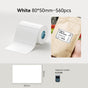White 80x50mm