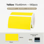 Yellow 75x40mm