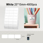 White 25x15mm/3L
