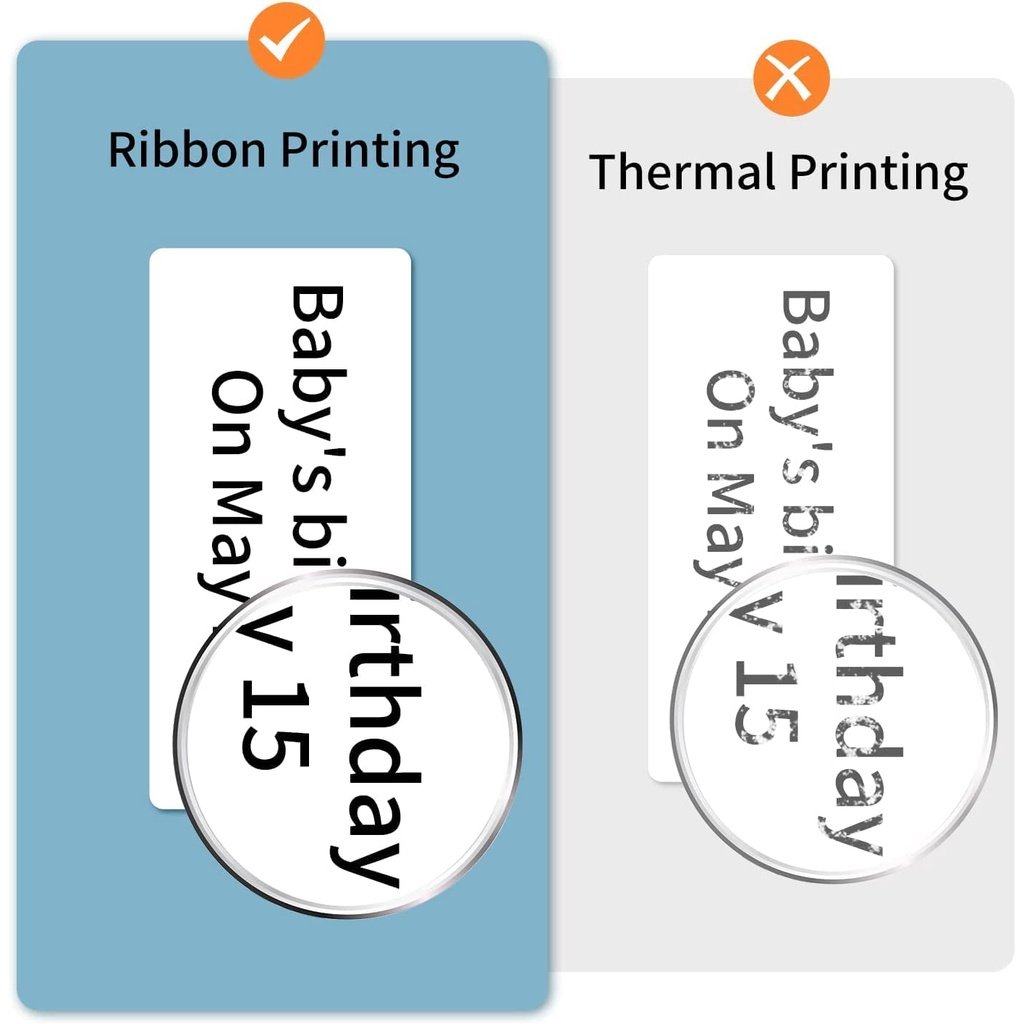 [for B18 N1] [Transparent Series] NIIMBOT Thermal Label Stickers for B18, Waterproof Anti-Oil Scratch-Resistant Paper