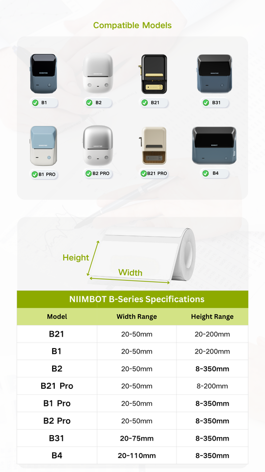 NIIMBOT Transparent Label for B1 B21 PRO B31 B4