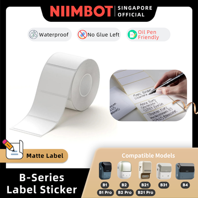 NIIMBOT Matte Label Writable Sticker for B1 B2 B21 B1 Pro B2 Pro B21 Pro B31 B4 K3