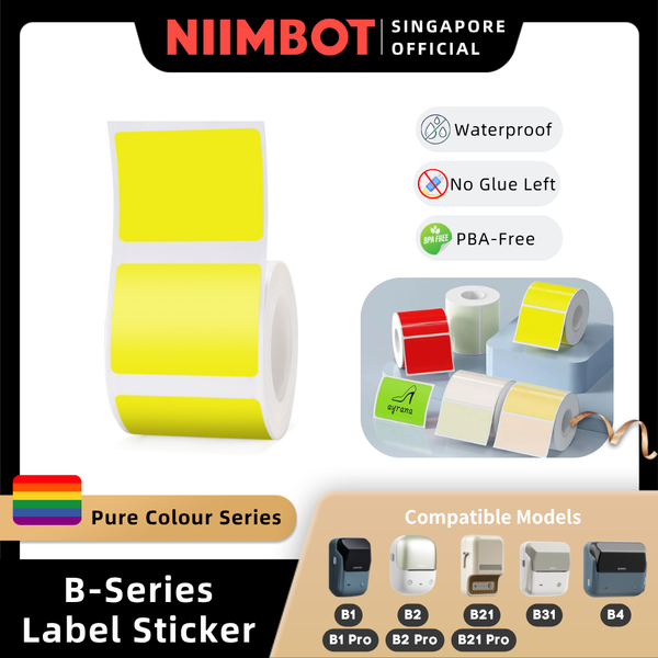 NIIMBOT Pure Colour Sticker for B1 B2 B21 B1 Pro B2 Pro B21 Pro B31 B4 K3