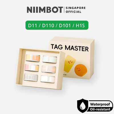 NIIMBOT Tag Master Label Sticker Set 6-roll and 9-roll Pack For D110 D11 D101 H1S