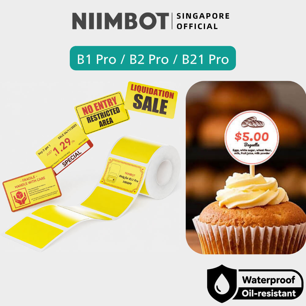 NIIMBOT Dual Colour Label Sticker for B1 Pro, B2 Pro, B21 Pro