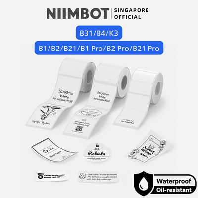 NIIMBOT White Label Sticker for B1 B21 PRO B31 B4