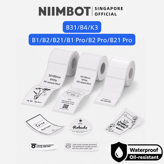 NIIMBOT White Label Sticker for B1 B21 PRO B31 B4
