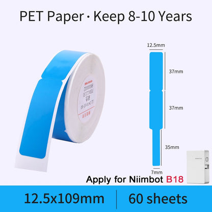 [for B18 N1] [Cabel Sticker Series] NIIMBOT Thermal Label Stickers for B18, Waterproof Anti-Oil Scratch-Resistant Paper