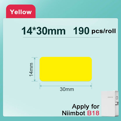 [for B18 N1] [Colourful Series] NIIMBOT Thermal Label Stickers for B18, Waterproof Anti-Oil Scratch-Resistant Paper