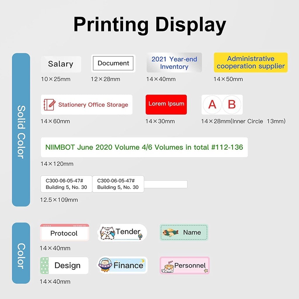 [for B18 N1] [Transparent Series] NIIMBOT Thermal Label Stickers for B18, Waterproof Anti-Oil Scratch-Resistant Paper