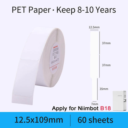 [for B18 N1] [Cabel Sticker Series] NIIMBOT Thermal Label Stickers for B18, Waterproof Anti-Oil Scratch-Resistant Paper