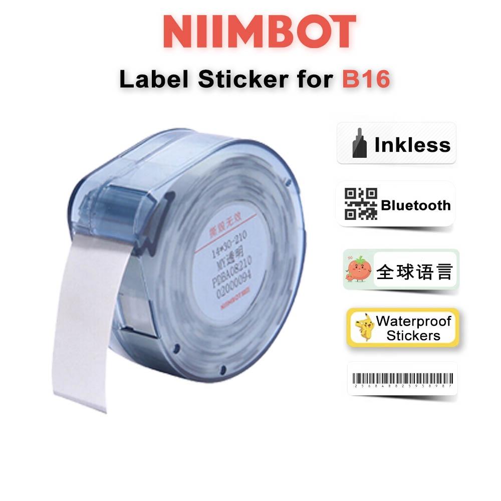 [for B16] NIIMBOT Thermal Label Stickers with Self-Adhesive for B16 Only, Niimbot B16 Label Paper Sticker