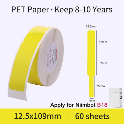 [for B18 N1] [Cabel Sticker Series] NIIMBOT Thermal Label Stickers for B18, Waterproof Anti-Oil Scratch-Resistant Paper