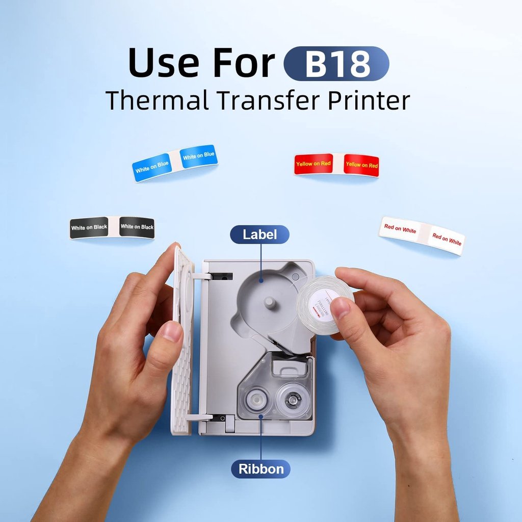 [for B18 N1] [Transparent Series] NIIMBOT Thermal Label Stickers for B18, Waterproof Anti-Oil Scratch-Resistant Paper