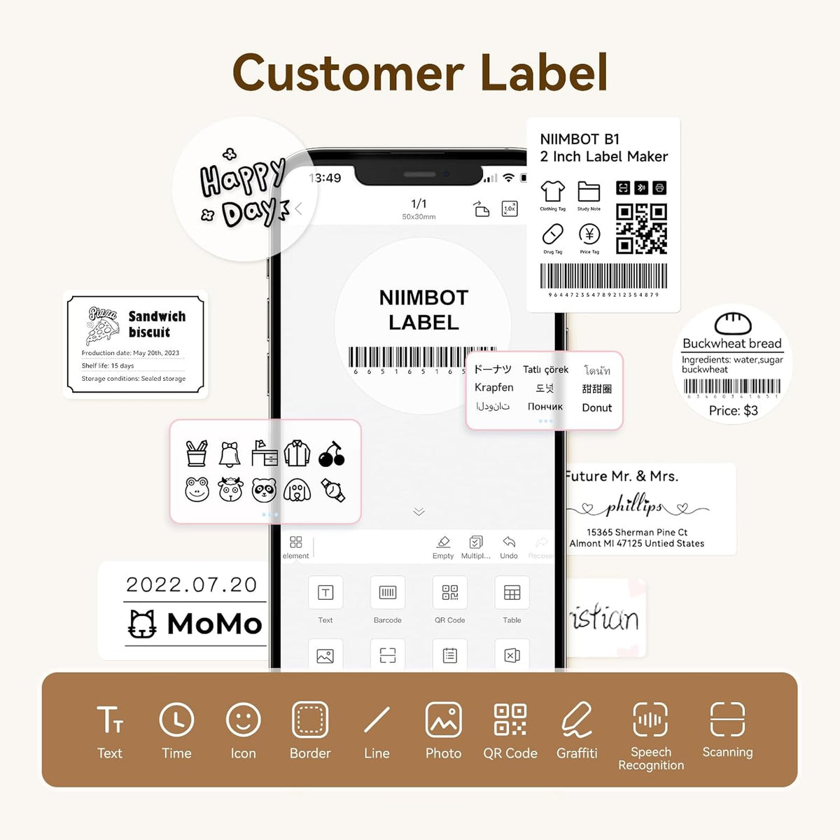 NIIMBOT Label Sticker for B31 B4 K3