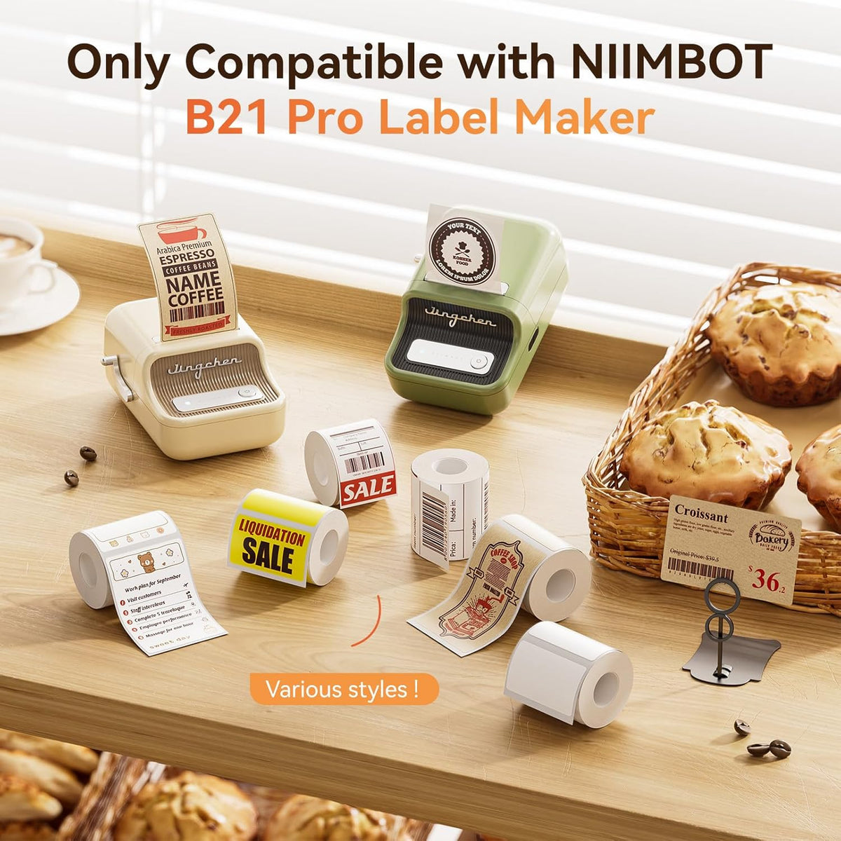 NIIMBOT Dual Colour Label Sticker for B1 Pro, B2 Pro, B21 Pro