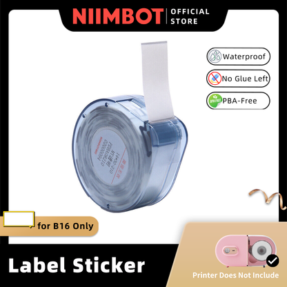 [for B16] NIIMBOT Thermal Label Stickers with Self-Adhesive for B16 Only, Niimbot B16 Label Paper Sticker