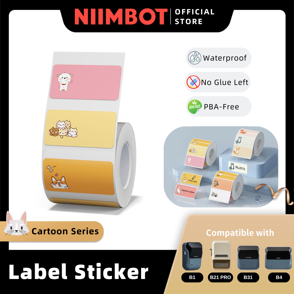 NIIMBOT Cartoon Label Sticker for B1 B21 PRO B31 B4