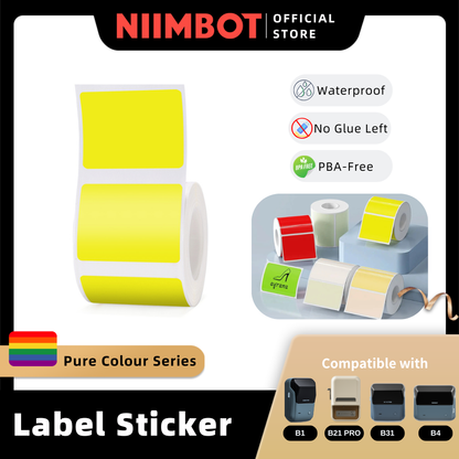 NIIMBOT Pure Colour Sticker for B1 B21 PRO B31 B4