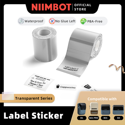 NIIMBOT Transparent Label for B1 B21 PRO B31 B4