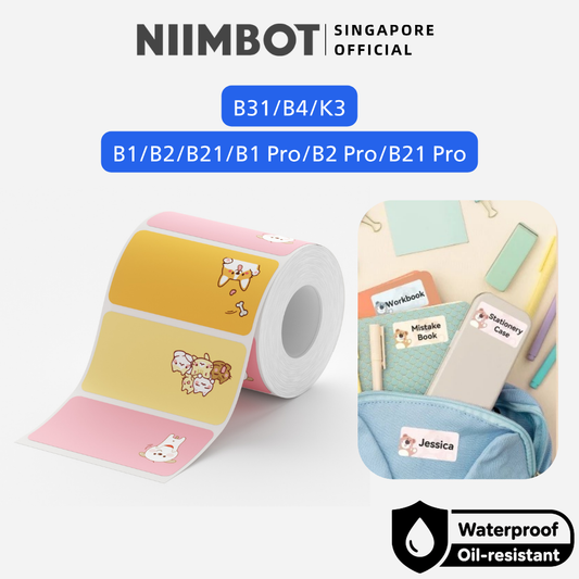 NIIMBOT Cartoon Label Sticker for B1, B2, B21, B31, B4, B1 Pro, B2 Pro, B21 Pro, B4 Pro