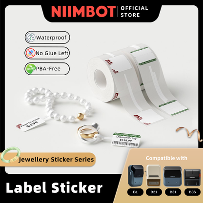 [for B21 B1 B31 B3S] [Jewellery Series] NIIMBOT Jewellery Label Sticker Waterproof Thermal Paper with Price Tag