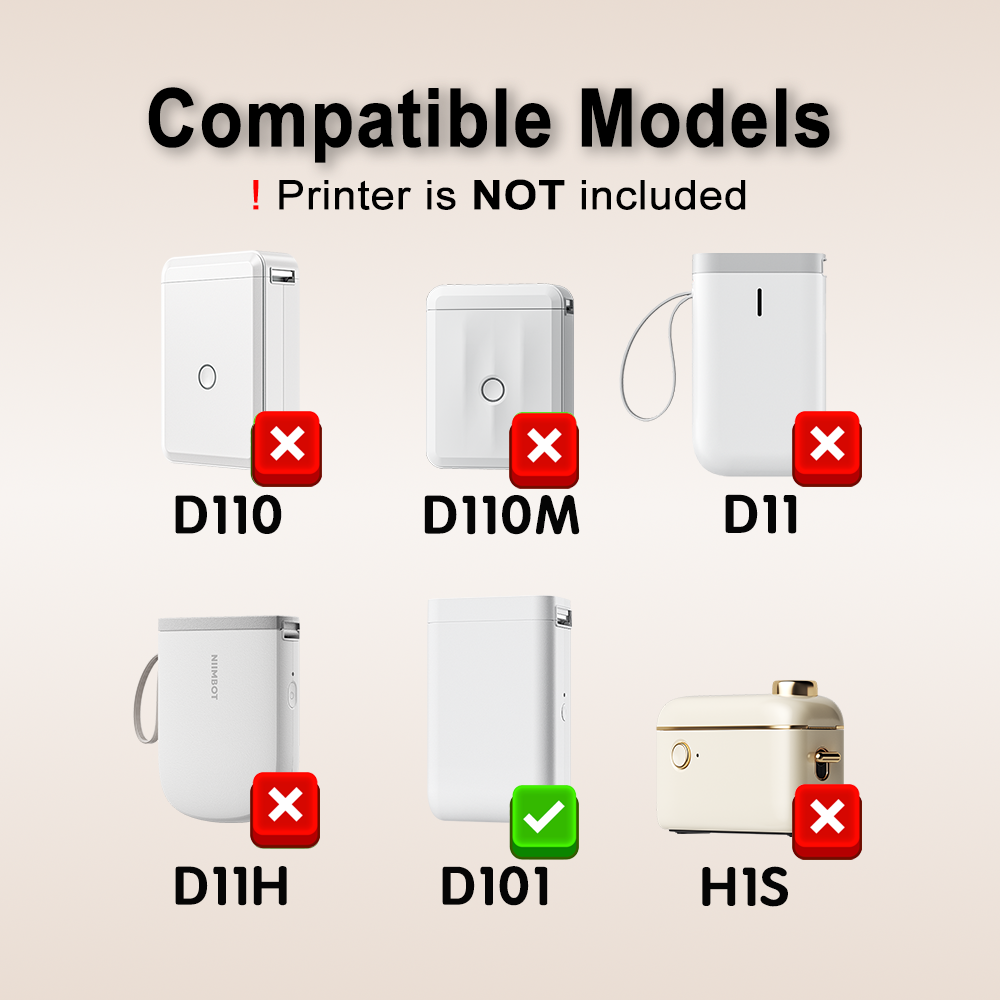 [for D101] [Pure Colour Series] NIIMBOT Solid Colour Thermal Label Sticker for D101 Label Paper Price Tag