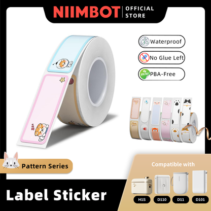 [for D11/D110/D101] [Pattern Series] NIIMBOT Thermal Label Waterproof Stickers Paper for D110 / D11 / D101