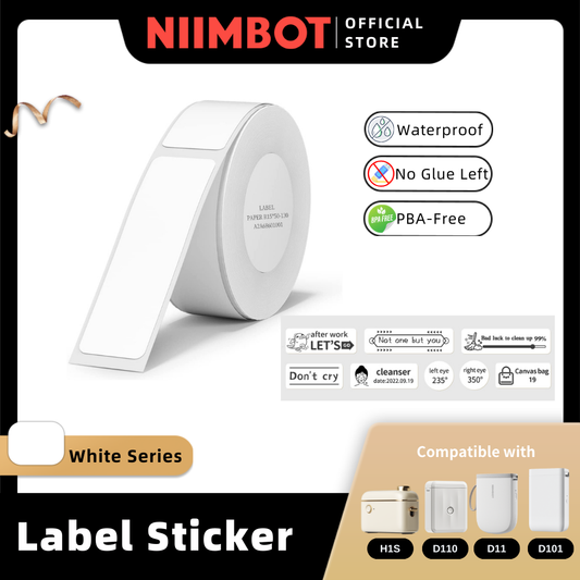 [for D11 D11H D110 D110M D101 H1S] [White Series] NIIMBOT White Thermal Label Stickers Paper Price Tag