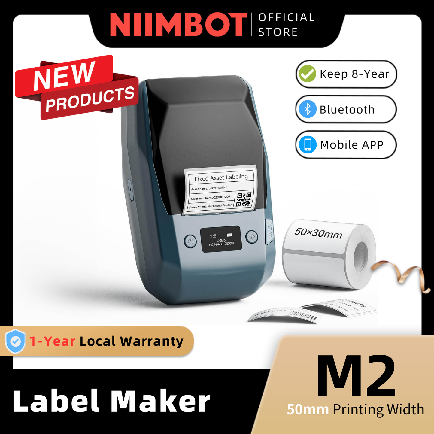 NIIMBOT M2 Thermal Transfer Label Maker 300 dpi - 2024 NEW