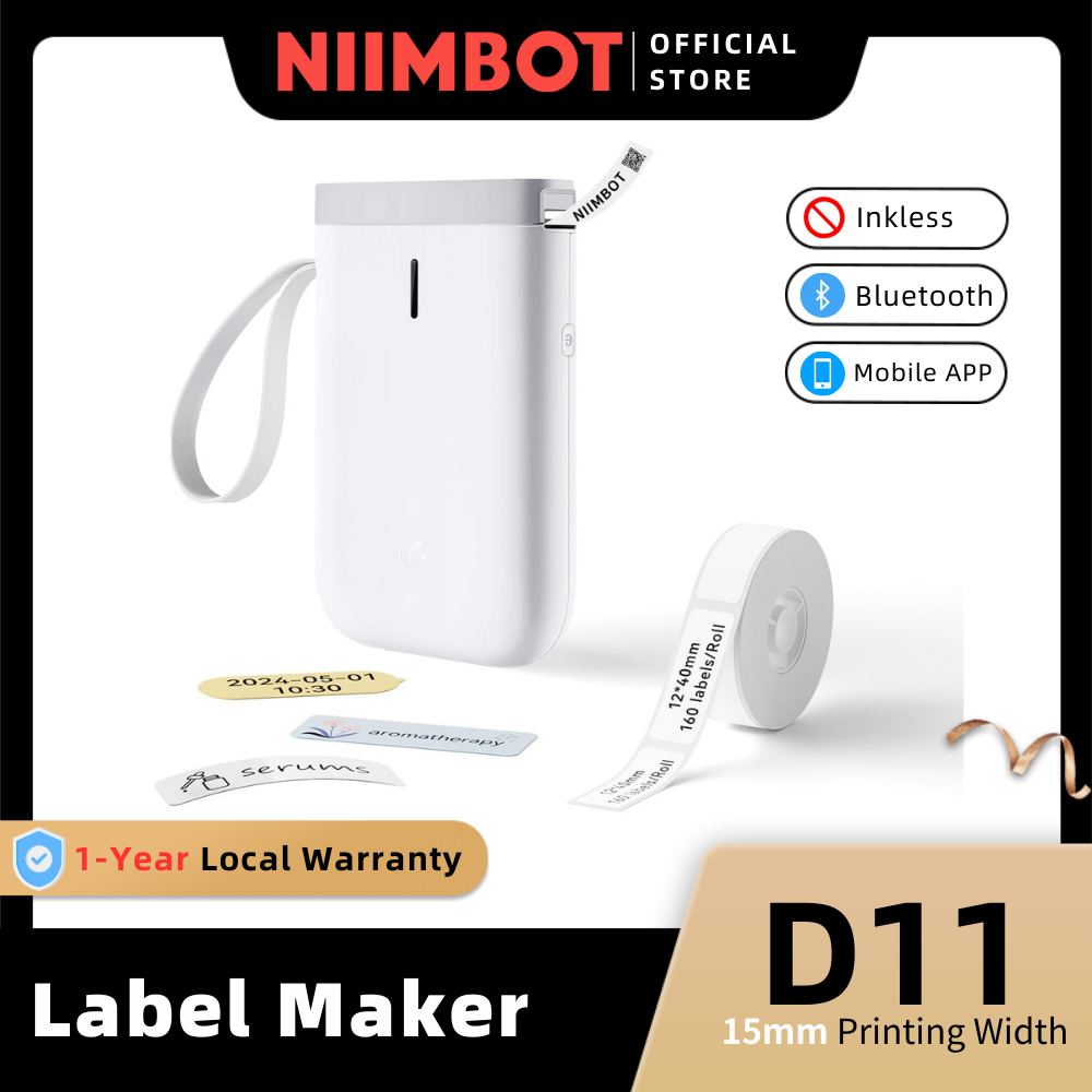 NIIMBOT D11 Portable Wireless Bluetooth Label Maker