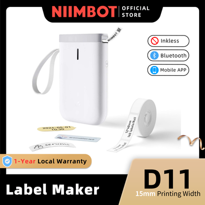 NIIMBOT D11 Portable Wireless Bluetooth Label Maker