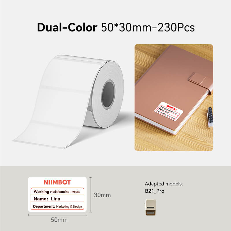 NIIMBOT Dual Colour Label Sticker for B1 Pro, B2 Pro, B21 Pro