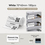 White 70x40mm