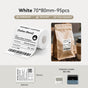 White 70x80mm