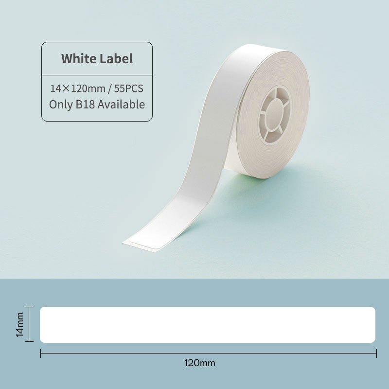 [for B18 N1] [White Series] NIIMBOT Thermal Label Stickers for B18, Waterproof Anti-Oil Scratch-Resistant Paper