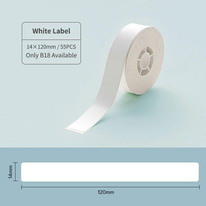 [for B18 N1] [White Series] NIIMBOT Thermal Label Stickers for B18, Waterproof Anti-Oil Scratch-Resistant Paper